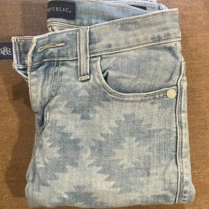 Rock & Republic Berlin Aztec Geometric Dreamcatcher Print Skinny Jeans Size 0